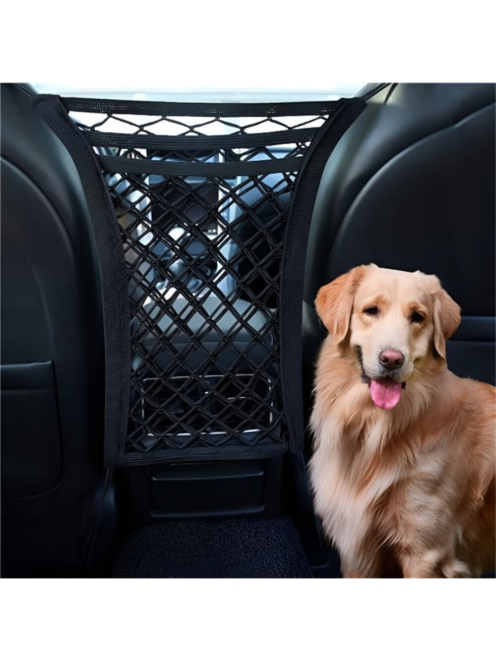 3-Layer Car Net Pocket, Mesh Organizer Front Seat, Handbag Purse Holder